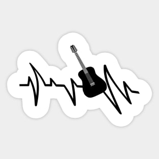 heartbeat line guitar Sticker
